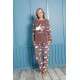 Moda Çizgi Polar Kadın Pijama Takımı