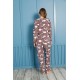 Moda Çizgi Polar Kadın Pijama Takımı