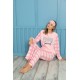 Moda Çizgi Polar Kadın Pijama Takımı