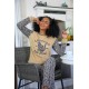 Moda Çizgi Welsoft Polar Kadın Pijama Takımı 8504