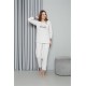 Moda Çizgi Welsoft Polar Kadın Pijama Takımı 8515