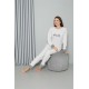 Moda Çizgi Welsoft Polar Kadın Pijama Takımı 8515
