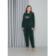 Moda Çizgi Welsoft Polar Kadın Pijama Takımı 8516