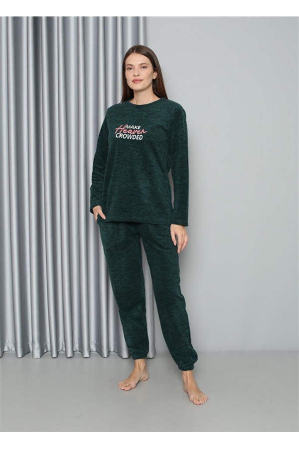 Moda Çizgi Welsoft Polar Kadın Pijama Takımı 8516