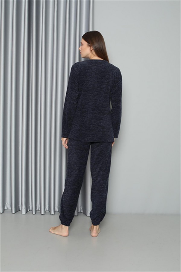 Moda Çizgi Welsoft Polar Kadın Pijama Takımı 8517