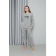 Moda Çizgi Welsoft Polar Kadın Pijama Takımı 8518