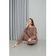 Moda Çizgi Welsoft Polar Kadın Pijama Takımı 8519