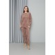 Moda Çizgi Welsoft Polar Kadın Pijama Takımı 8519