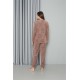 Moda Çizgi Welsoft Polar Kadın Pijama Takımı 8519