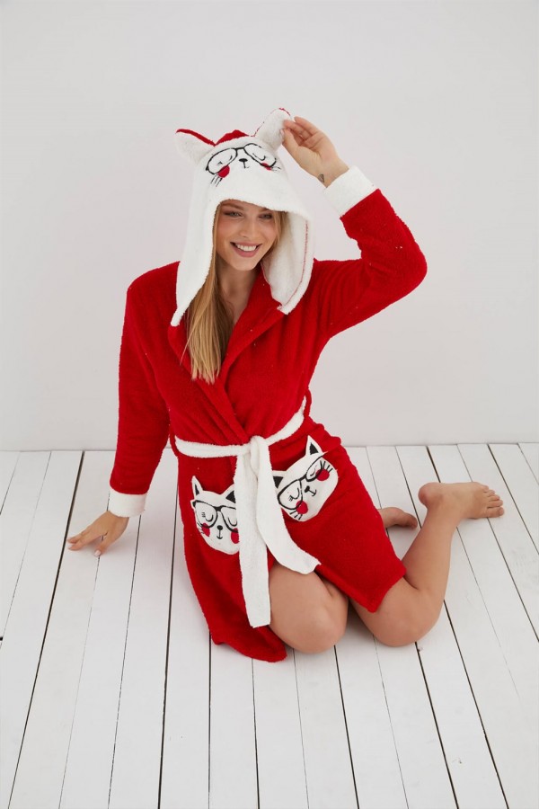 Moda Çizgi Polar Kadın Pijama Takımı
