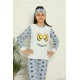 Moda Çizgi WelSoft Polar Kız Çocuk Pijama Takımı 4579