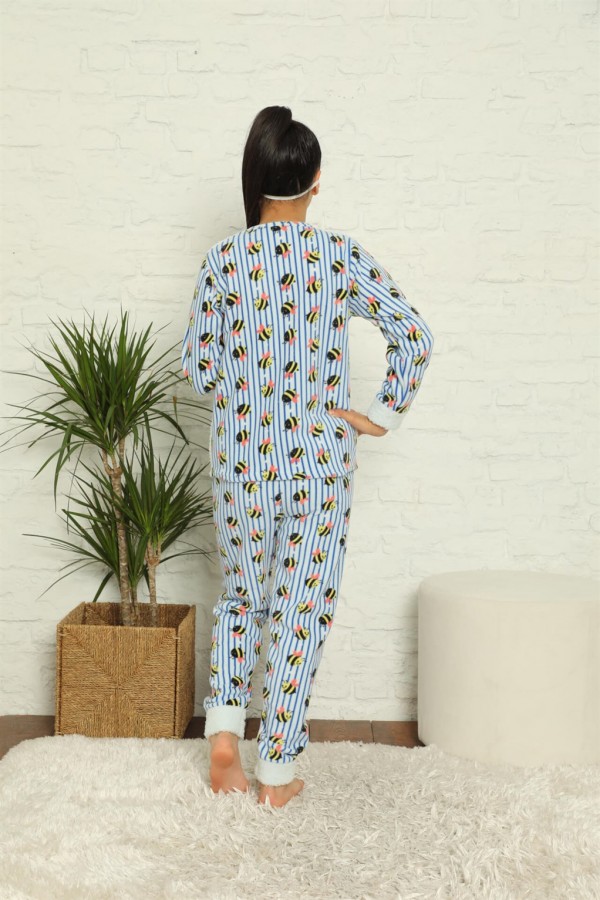Moda Çizgi WelSoft Polar Kız Çocuk Pijama Takımı 4579