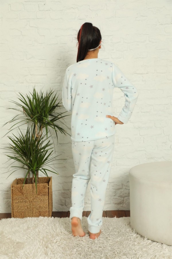Moda Çizgi WelSoft Polar Kız Çocuk Pijama Takımı 4584