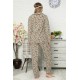 Moda Çizgi Welsoft Polar Önden Düğmeli Kadın Pijama Takımı 8081