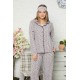 Moda Çizgi Polar Kadın Pijama Takımı