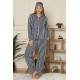 Moda Çizgi Polar Kadın Pijama Takımı