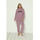 Moda Çizgi Welsoft Polar Peluş Kadın Pijama Takımı 9061