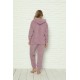 Moda Çizgi Welsoft Polar Peluş Kadın Pijama Takımı 9061