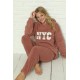 Moda Çizgi Welsoft Polar Peluş Kadın Pijama Takımı 9063