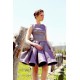 Mor-Silver Kısa Abiye Elbise N48257