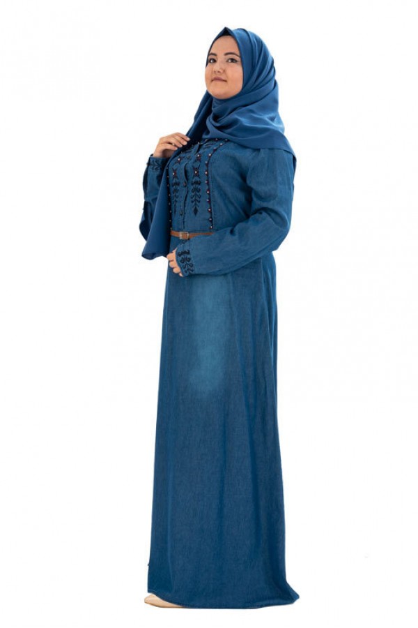 Moda Çizgi Tesettür Elbise