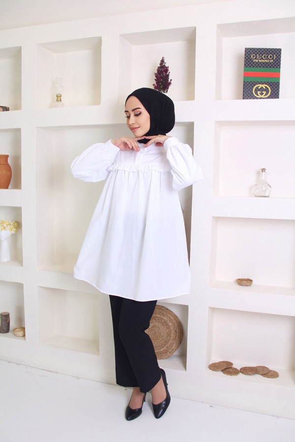 Moda Çizgi Desenli Tunik