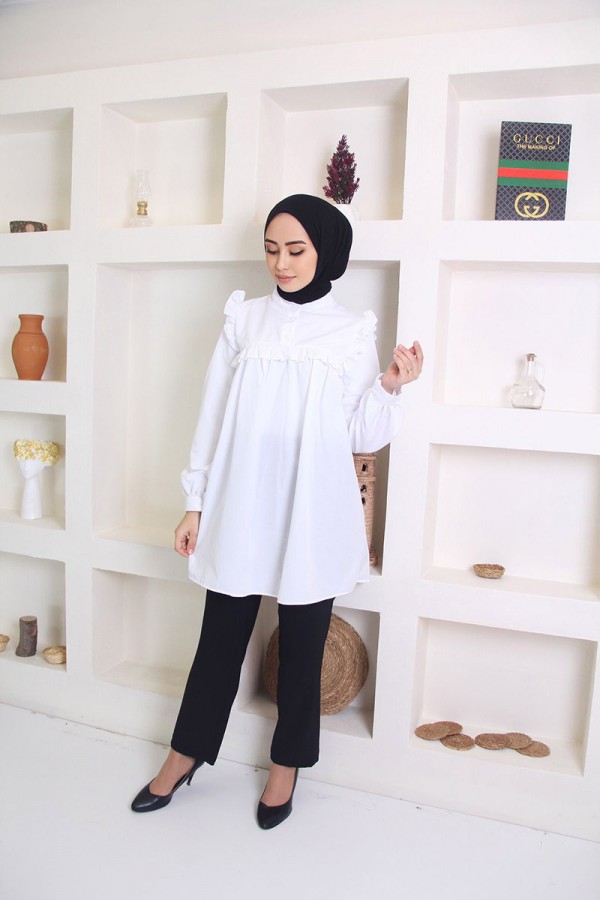 Moda Çizgi Desenli Tunik