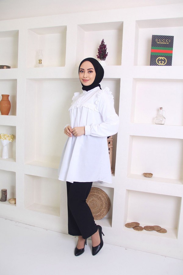 Moda Çizgi Desenli Tunik