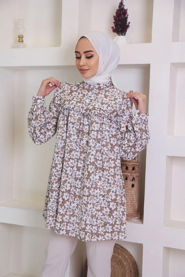 Moda Çizgi Desenli Tunik
