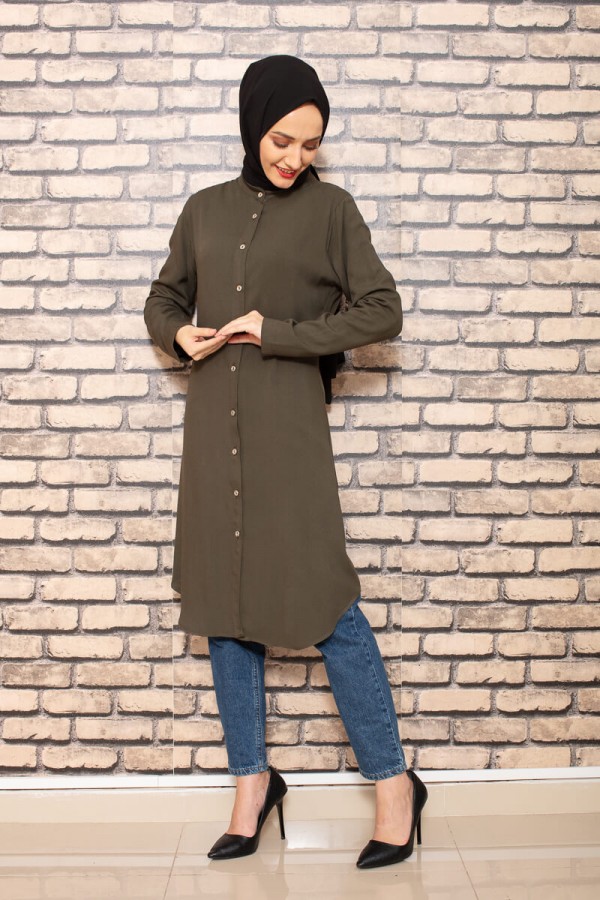 Moda Çizgi Desenli Tunik