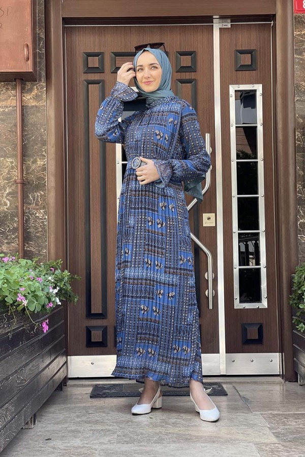 Moda Çizgi Tesettür Elbise