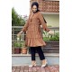 Moda Çizgi Desenli Tunik