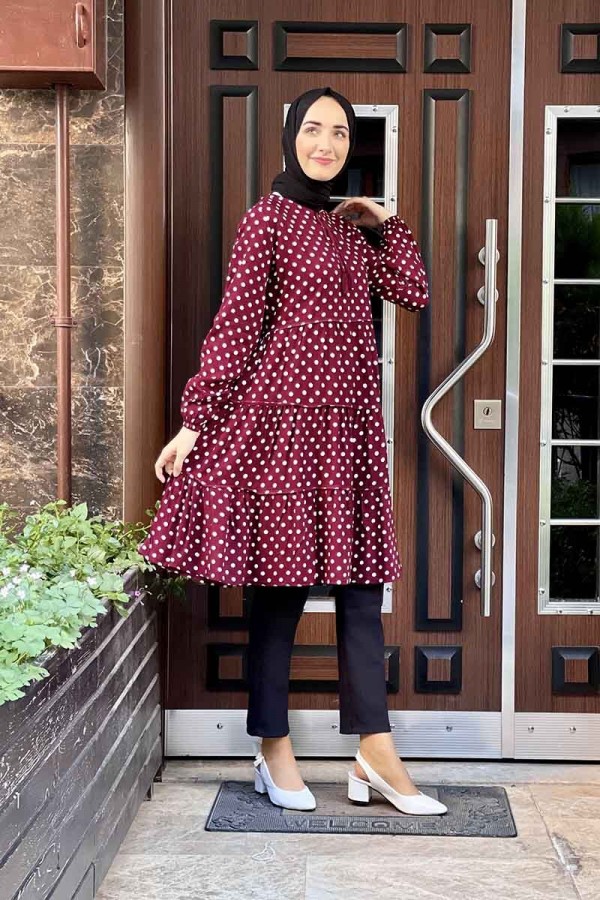 Moda Çizgi Desenli Tunik