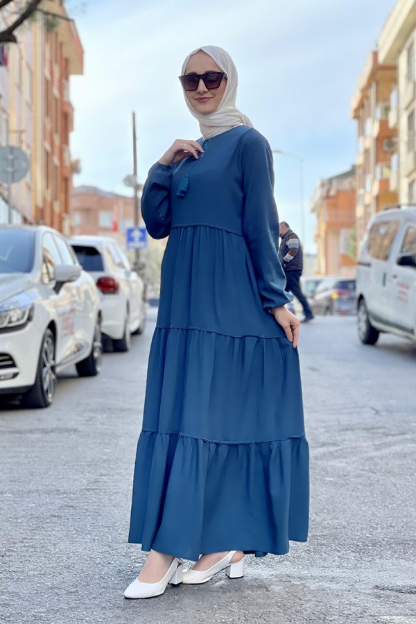Moda Çizgi Tesettür Elbise