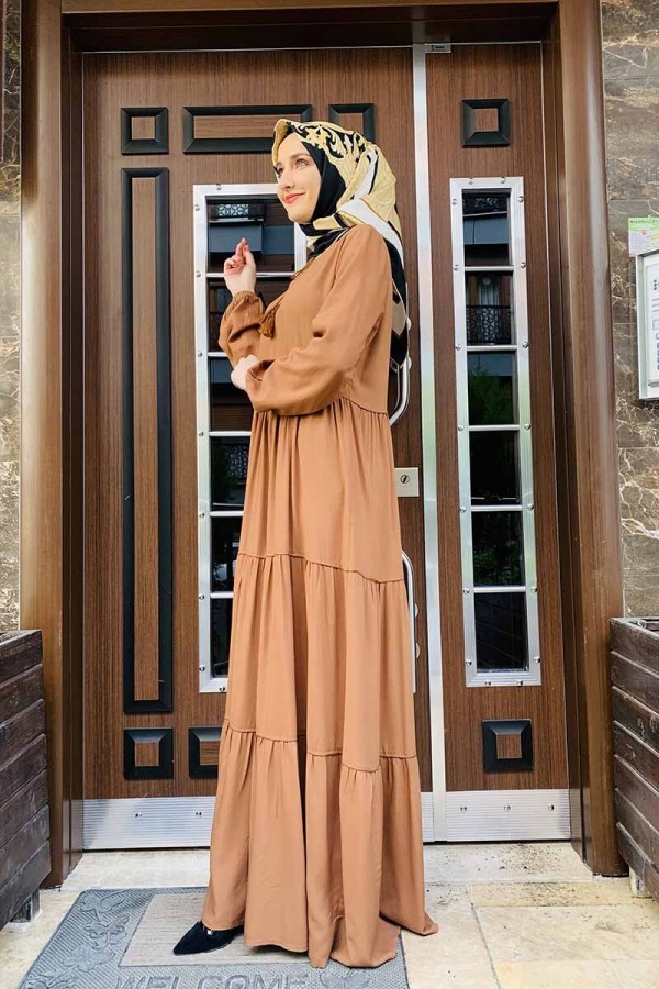 Moda Çizgi Tesettür Elbise