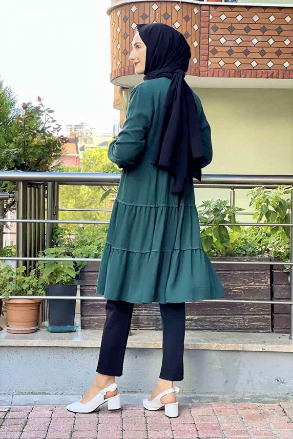 Moda Çizgi Desenli Tunik