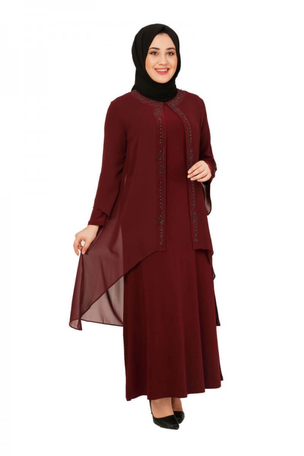 Moda Çizgi Büyük Beden Elbise