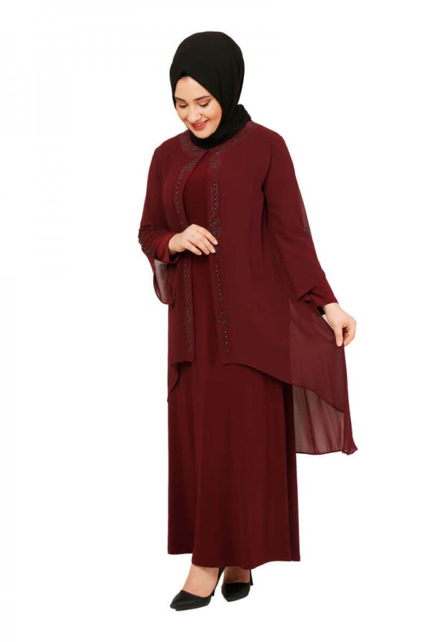 Moda Çizgi Büyük Beden Elbise