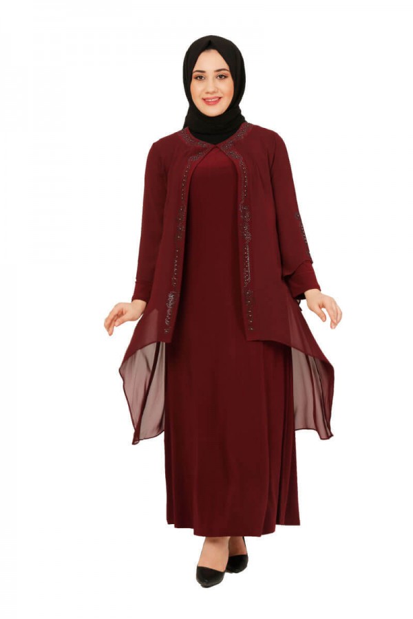 Moda Çizgi Büyük Beden Elbise