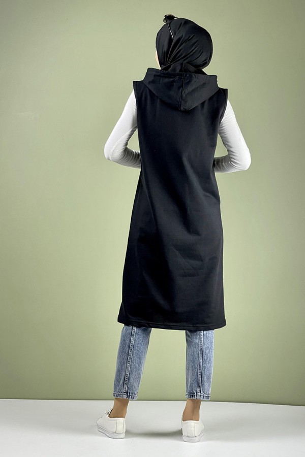 Moda Çizgi Yakalı Yelek