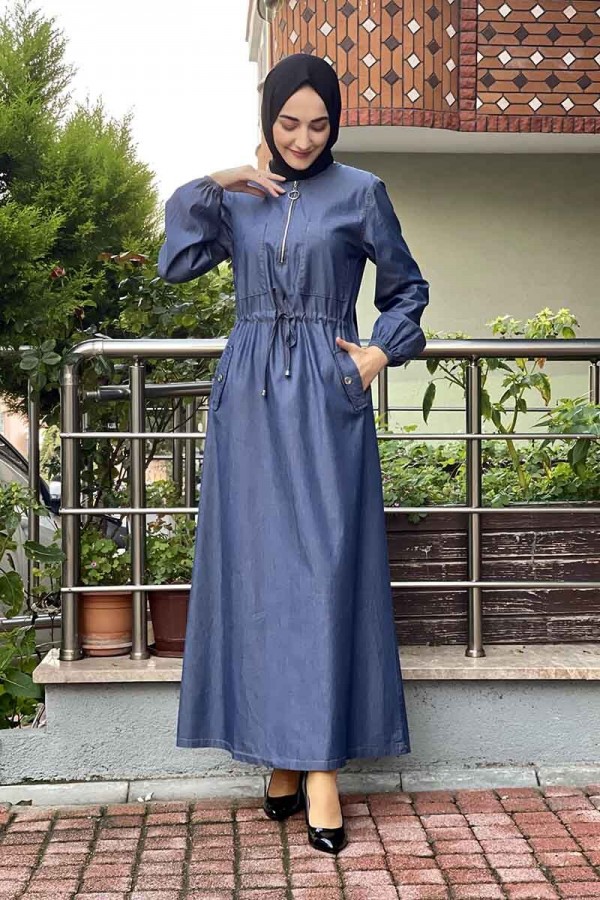 Moda Çizgi Tesettür Elbise