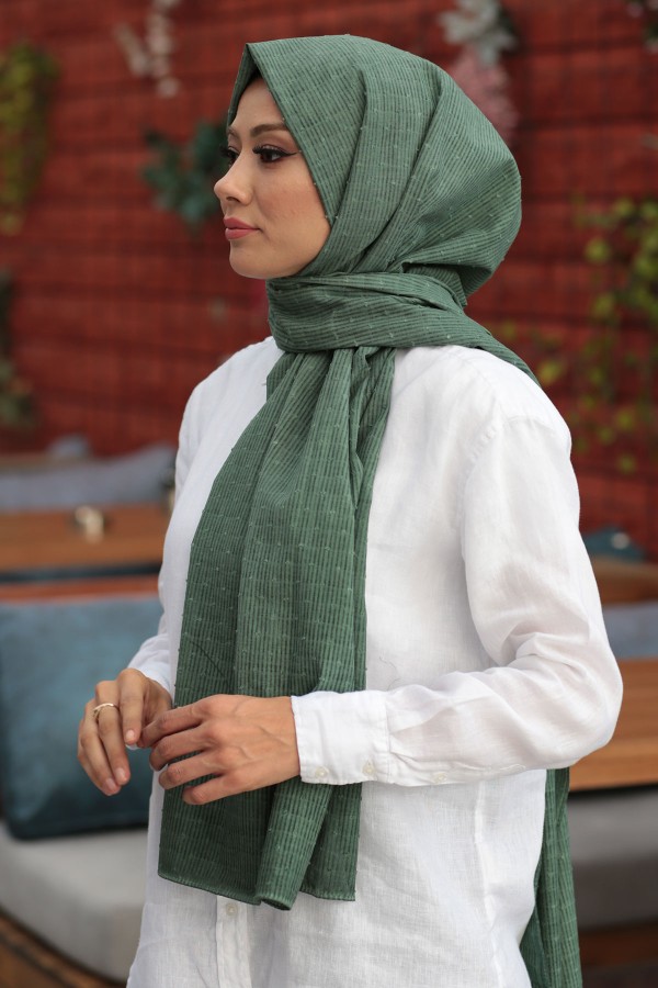 Stor Ponpon Şal Çağla Yeşili PO-01