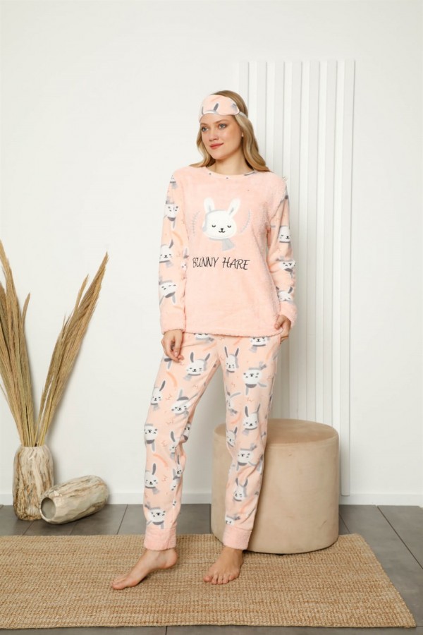 Welsoft Polar Kadın Manşetli Pijama Takımı 8417