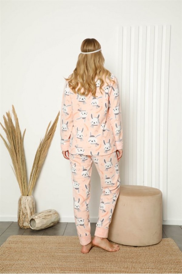 Welsoft Polar Kadın Manşetli Pijama Takımı 8417