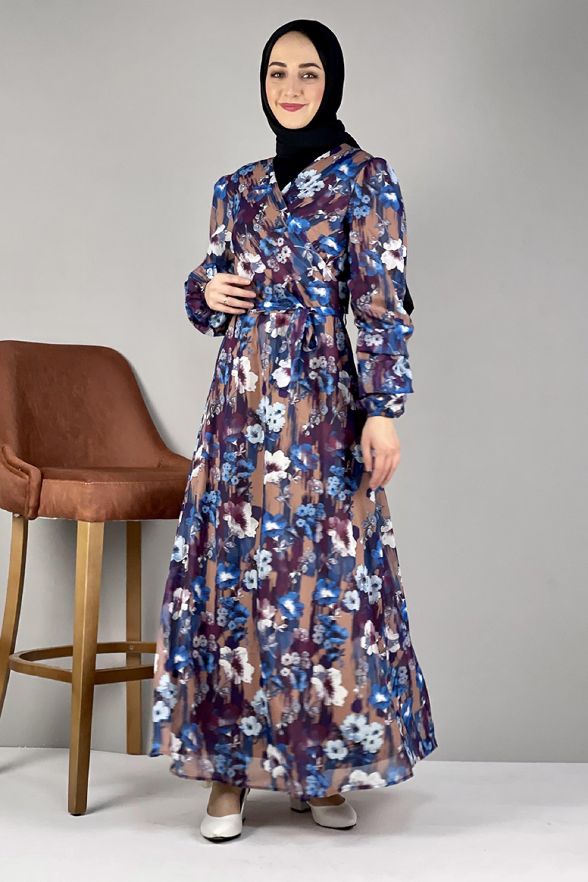 Moda Çizgi Tesettür Elbise