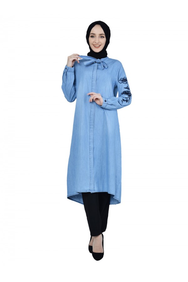 Moda Çizgi Desenli Tunik
