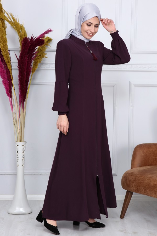 Yakası Püsküllü Mevlana Ferace 1959 Bordo