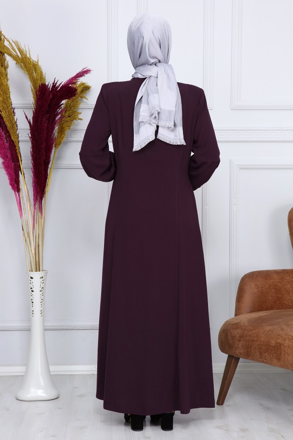 Yakası Püsküllü Mevlana Ferace 1959 Bordo