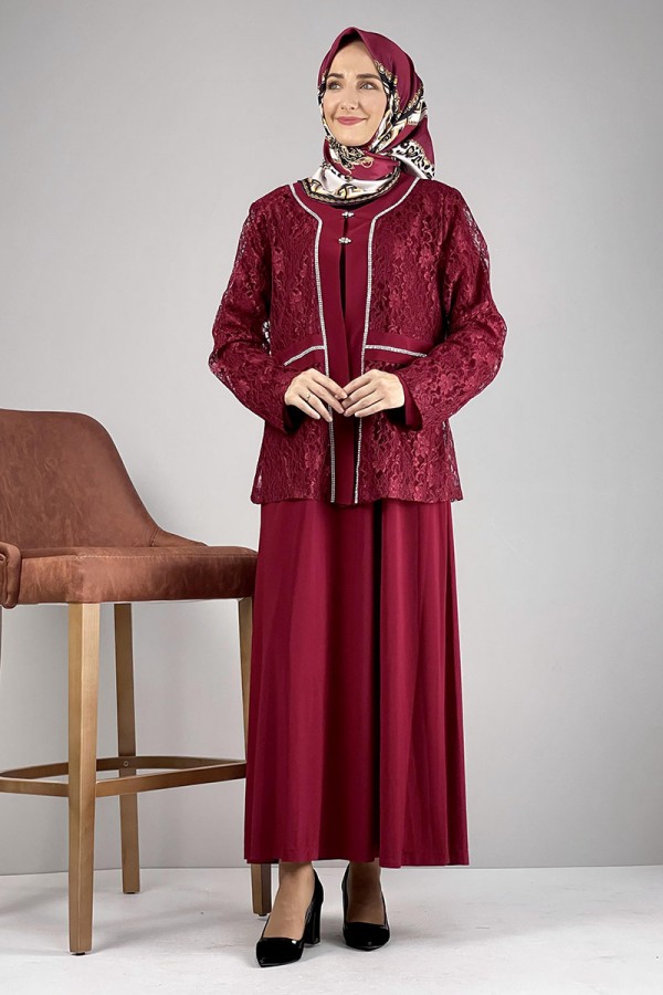 Moda Çizgi Büyük Beden Elbise