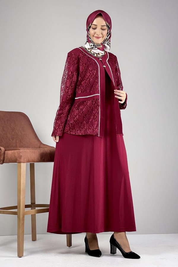 Moda Çizgi Büyük Beden Elbise